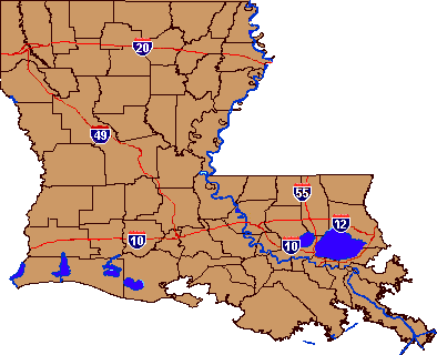 parish louisiana map parishes