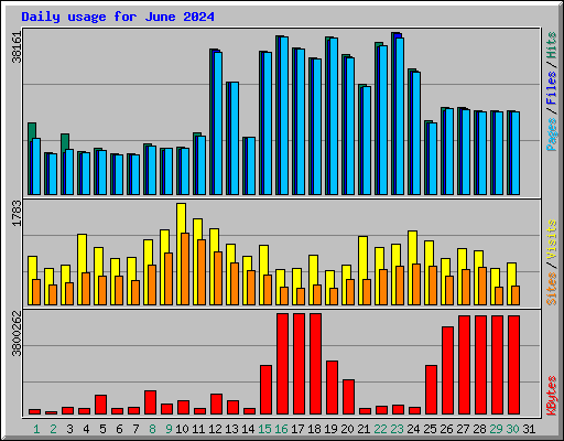 Daily usage for June 2024