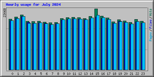 Hourly usage for July 2024