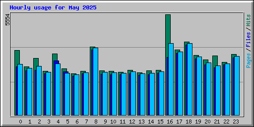 Hourly usage for May 2025
