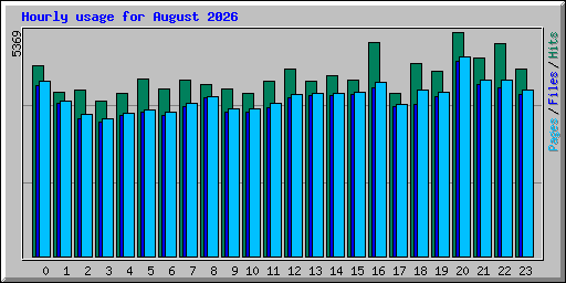 Hourly usage for August 2026